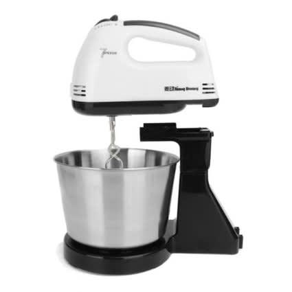 7 Speed Hand Mixer With Stainless Steel Bowl_0