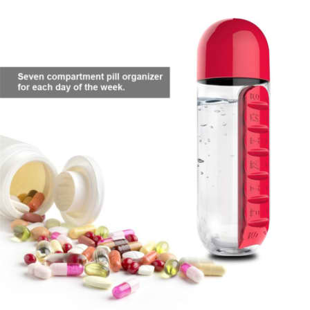 Pill and Vitamin Organizer Water Bottle_1