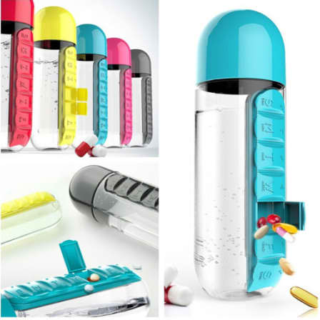 Pill and Vitamin Organizer Water Bottle_0