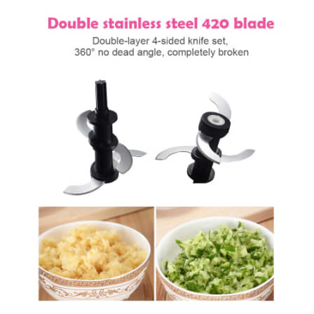 Multifunctional 4 Power Blade Press Blender Chop Dice Crush Grind Food Processor Capsule Cutter_8