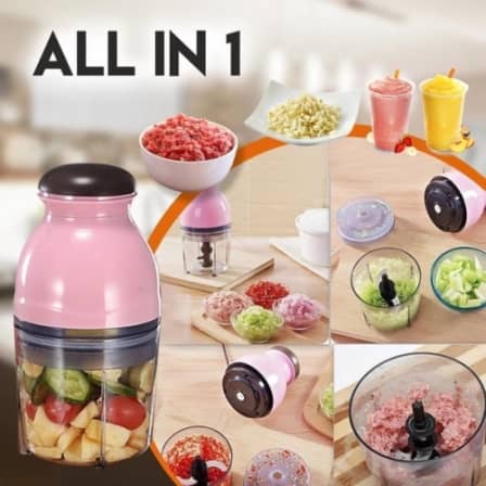 Multifunctional 4 Power Blade Press Blender Chop Dice Crush Grind Food Processor Capsule Cutter_1