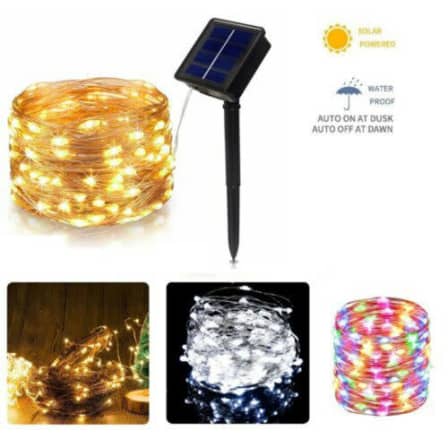 10m 100led Solar LED Light String Outdoor Waterproof Wire Holiday Christmas Decoration multi-colour_1