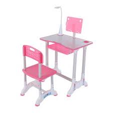 Kids Learning Study Table Desk and Chair Set with LAMP   - Adjustable_0