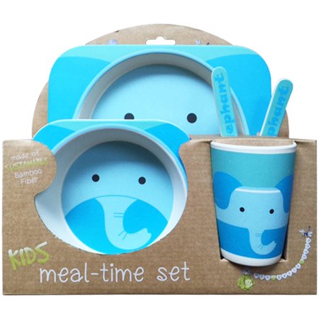 Bamboo Fibre Kids Dinner Set - BLUE ELEPHANT_0