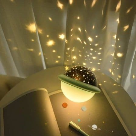 UFO Projection LED Starry Night Light for Kids Bedroom Decoration - Green_0