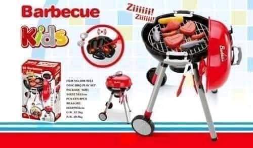 Kids BBQ Playset Toy - Red_0