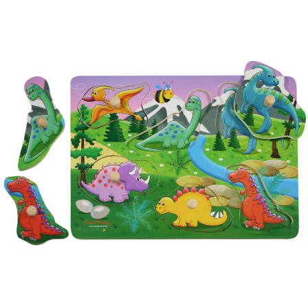 RGS -Dinos Peg Puzzle 6pc_0