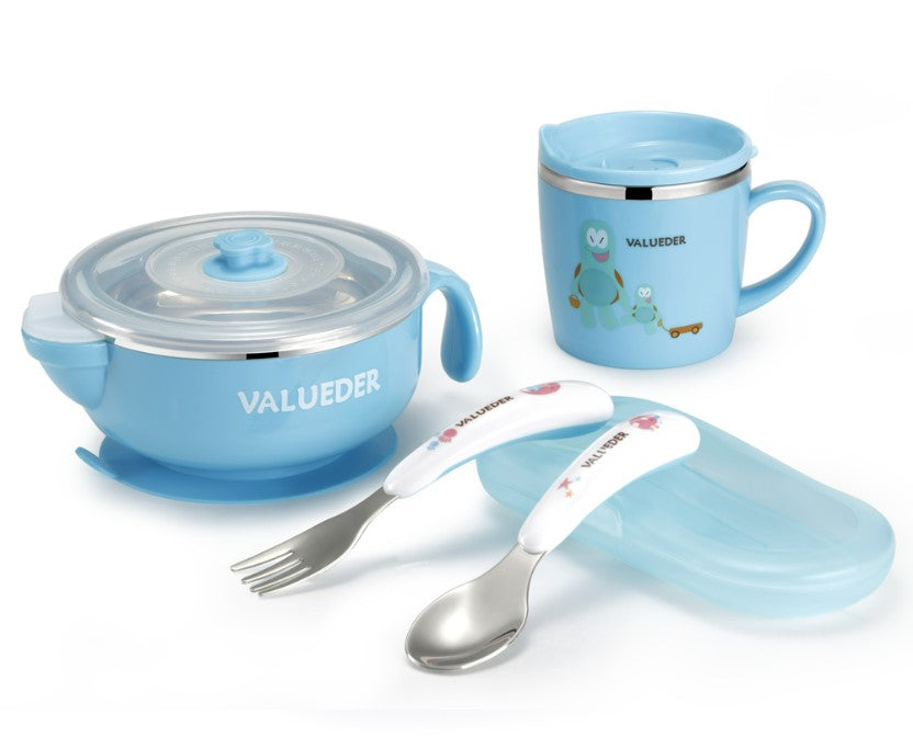 Little Sprouts™ Stainless Steel Baby Feeding Gift Set - Pink/Blue