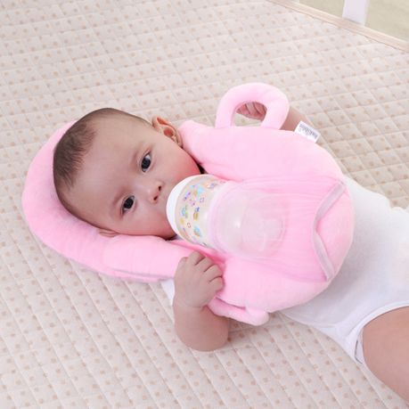 Baby Self feeding Pillow - Blue/Pink