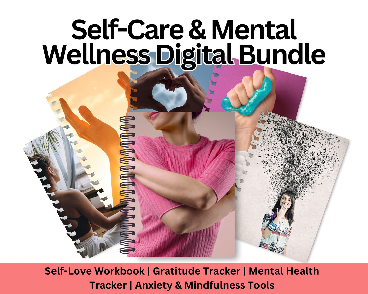 5 Transformative Self-Care eBooks: Mindset, Zen Mastery & Personal Growth + Bonus Self-Care and Mental Wellness Planner Bundle