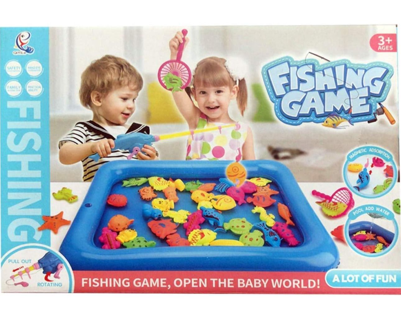 FishCatch™ Kids Fishing Game | Interactive Rotating Fishpond for Hand-Eye Coordination & Fun