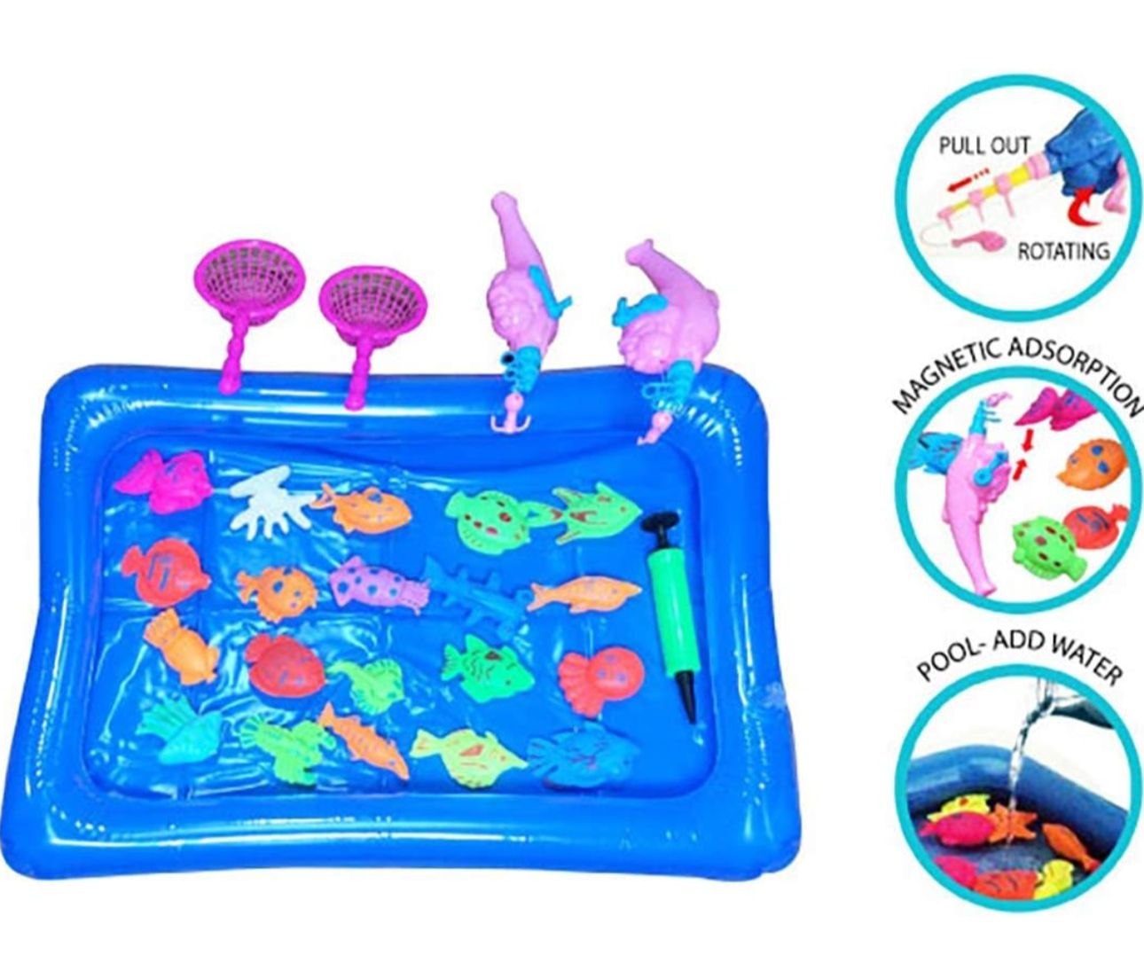 FishCatch™ Kids Fishing Game | Interactive Rotating Fishpond for Hand-Eye Coordination & Fun