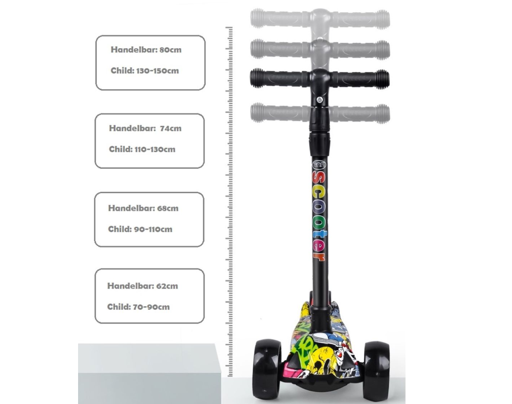 Scooter For Kids With Smooth LED Light-Up Wheels And Adjustable Height™