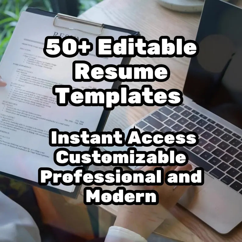 50 Editable Resume Templates – Professional & ATS-Friendly Designs for Every Career