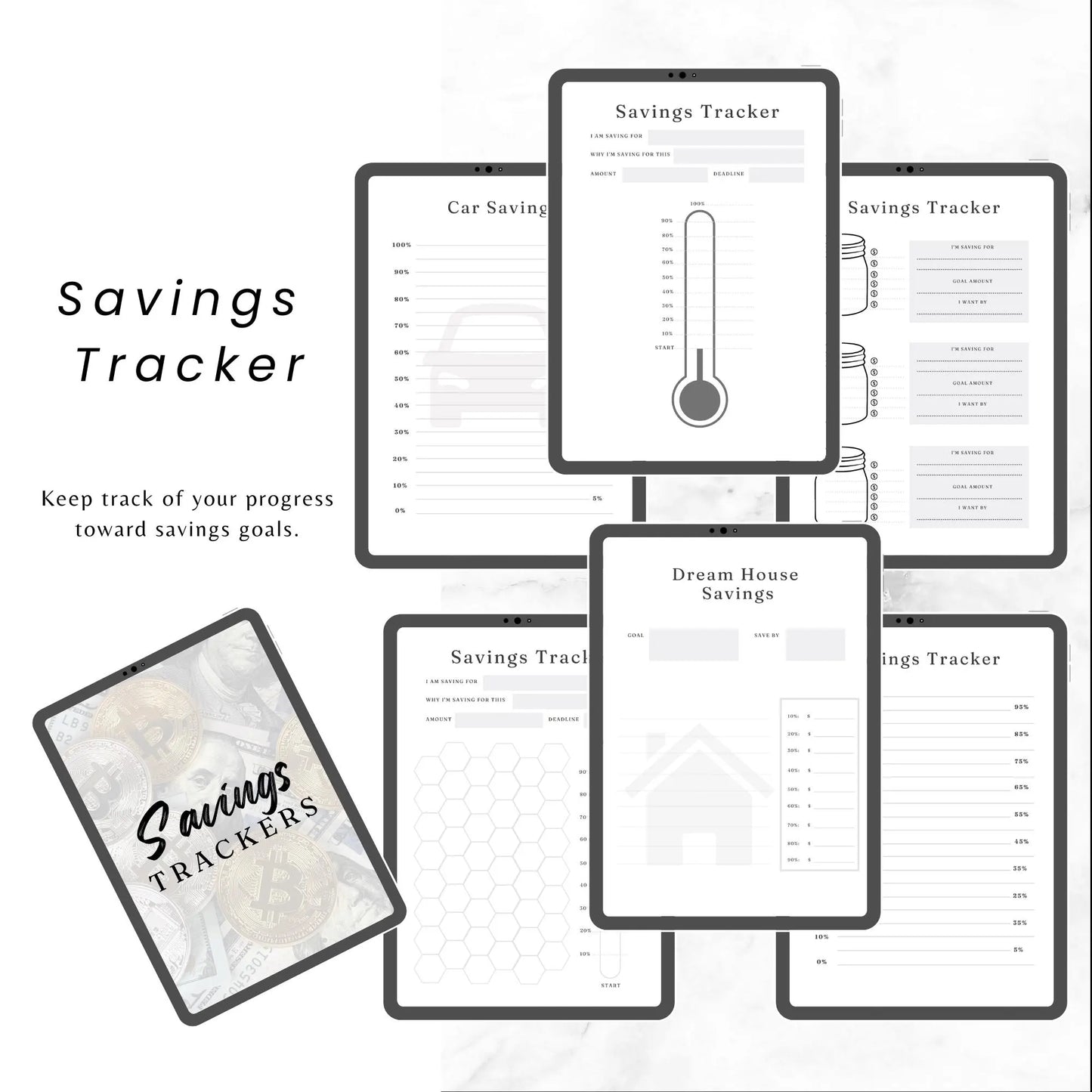 Editable Budget Planner Bundle  / Monthly Tracker / Debt & Savings Tracker / 12-Week Challenge / Rainbow Financial Planner Canva Templates