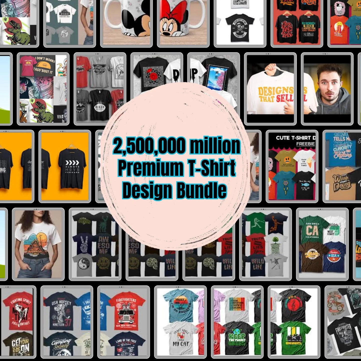 2.5 Million T-Shirt Designs | MRR, PLR, and Resell Rights Included - Instant Access + BONUS Canva Guide