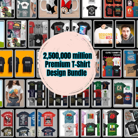 2.5 Million T-Shirt Designs | MRR, PLR, and Resell Rights Included - Instant Access + BONUS Canva Guide